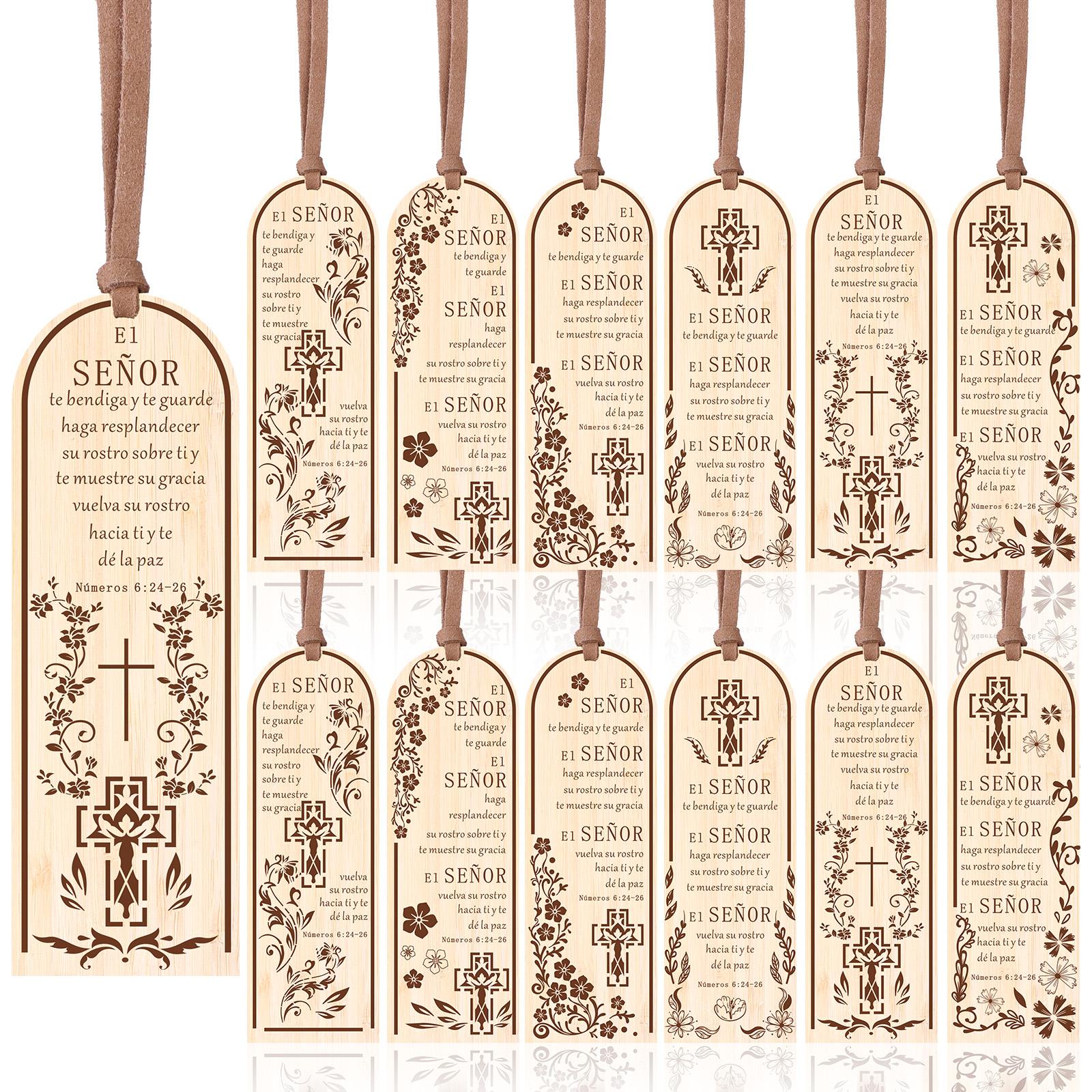 

12 Pcs Wood Christian Bookmarks For Mothers Bible Verses Religious Inspirational Spanish Scripture Book Marks For Mom Bulk Mothe 1 армия зеленый