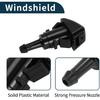 Windshield Washer Nozzle for Jeep Patriot 2009-2017 No.5303834AB Front Black with 2 Pcs Gasket,2 Pcs 1 Meter Fluid Hose 1 Set