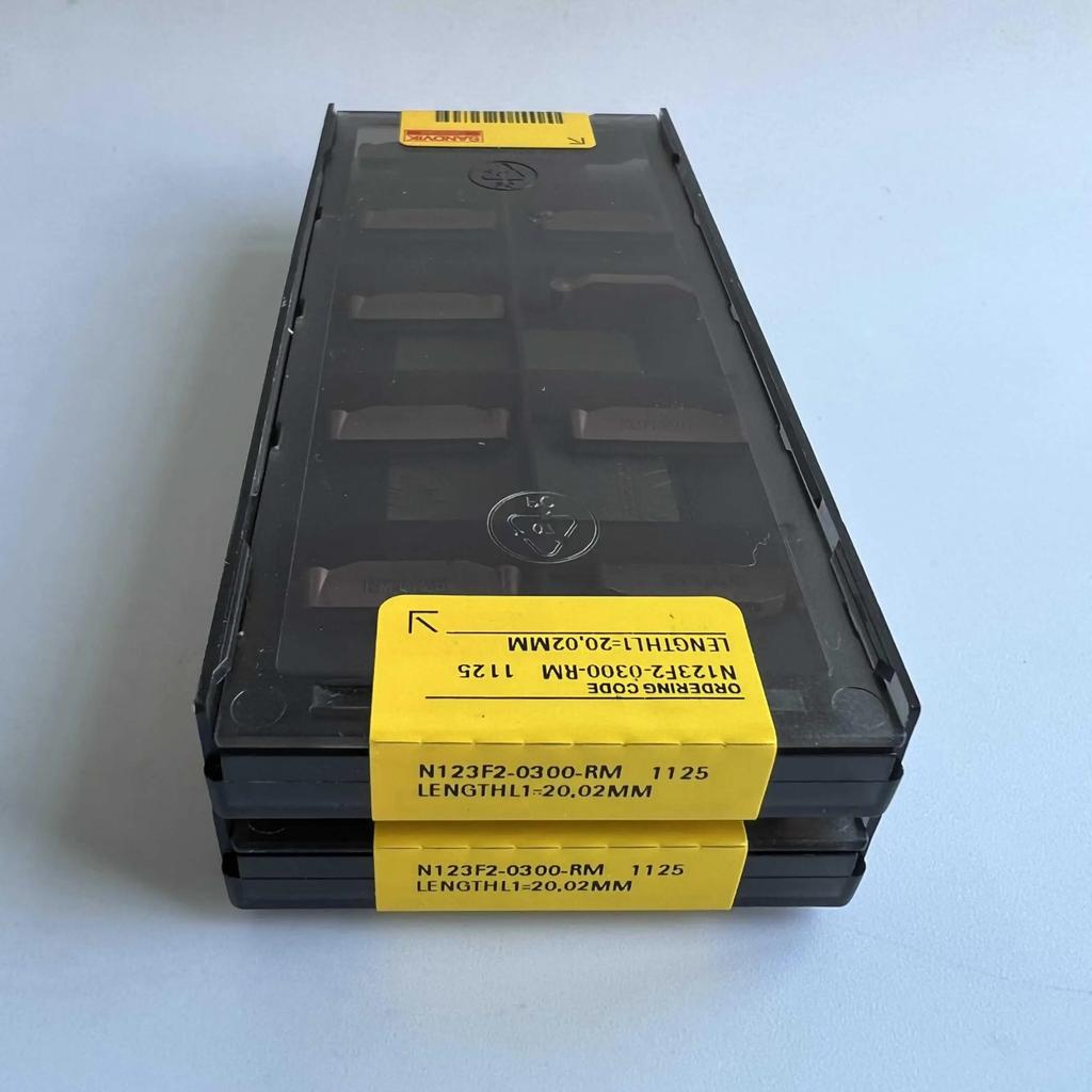 Original Sandvik / N123F2-0300-RM 1125 / CNC Lathe Carbide Blade 10 Pcs