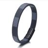 Blue Leather Magnetic Bracelet for Couples