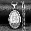 Jungfrau Maria Katholischer Anhänger Halskette für Damen Herren Edelstahl Gold Silber Farbe Unsere Liebe Frau Kette Schmuck Halskette