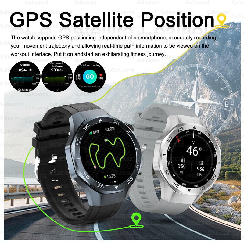 New GPS Position Smart Watch Men 1.53'' AMOLED HD Screen Compass Heart Rate 3ATM Waterproof Call Sports Business Smart Watch