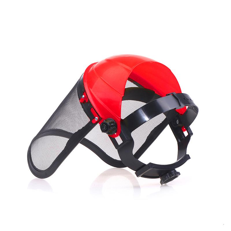 1PC Breathable Grass Trimmer Safety Helmet Hat With Full Face Mesh Protective Mask For Logging Brush Cutter Forestry Protection