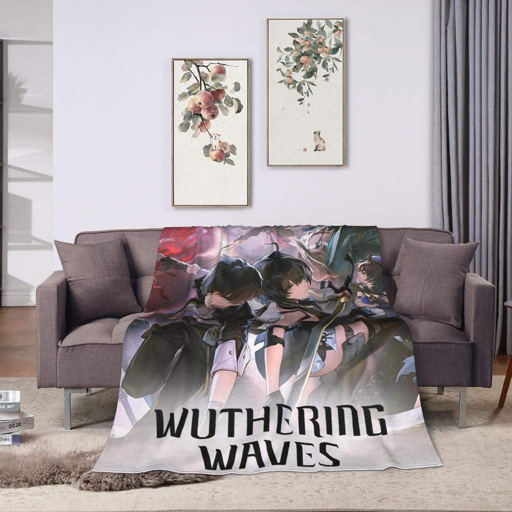 Chisa Wuthering Wave Galbrena Blankets  Super Warm Aesthetic Plush Throw Blanket For Outdoor Picnic Flannel Bedspread Bed Cover
