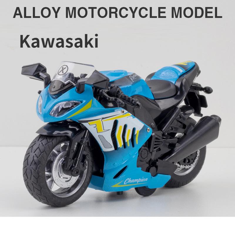 1/12 Motorcycle Cars Models Metal Diecast Toys Rubber Tires with Light Sound Motorcycles Models Toy for Kids Birthday Gifts