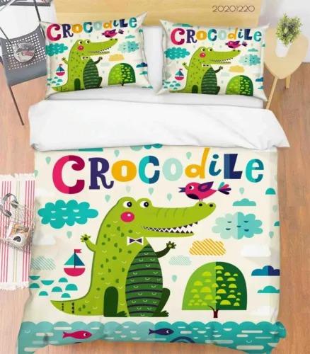 Crocodile Duvet Cover Set Bed Decoration First Choice Gift Suitable For Children Boys Girls And Adults Soft Warm And Breathable