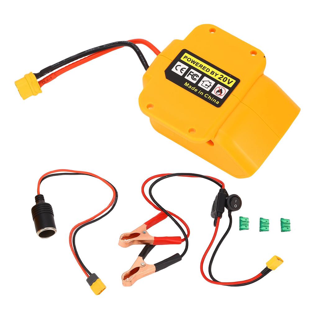 Krokodilklemme Überbrückungskabel passend für DCB206 Elektrowerkzeug-Akkupadapter 8AWG Autobatterie-Starthilfekabel 200 Grad Celsius