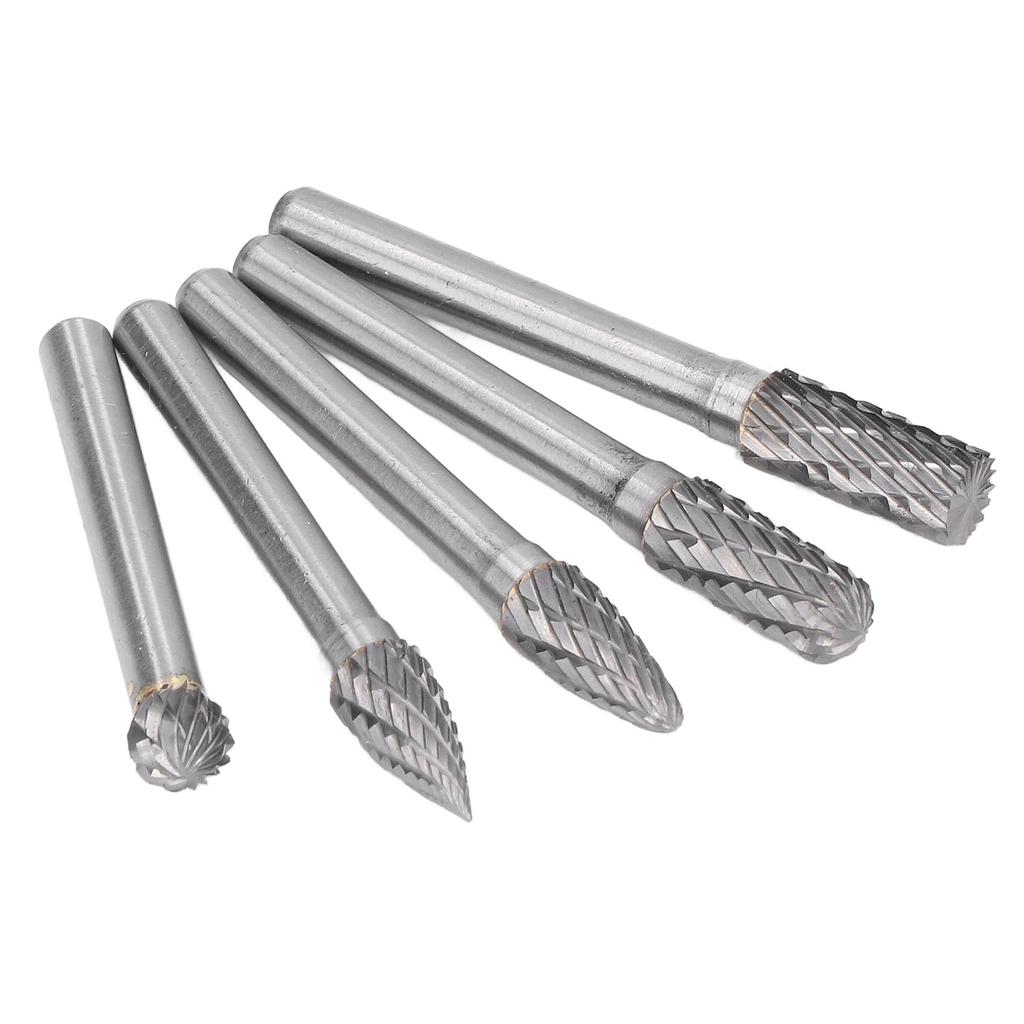 Rotary File Bit 2 Pattern Woodworking Grinding Head Drill Set Tungsten Steel Carbide 6x8mm Rotary File Bit Rotary File Set