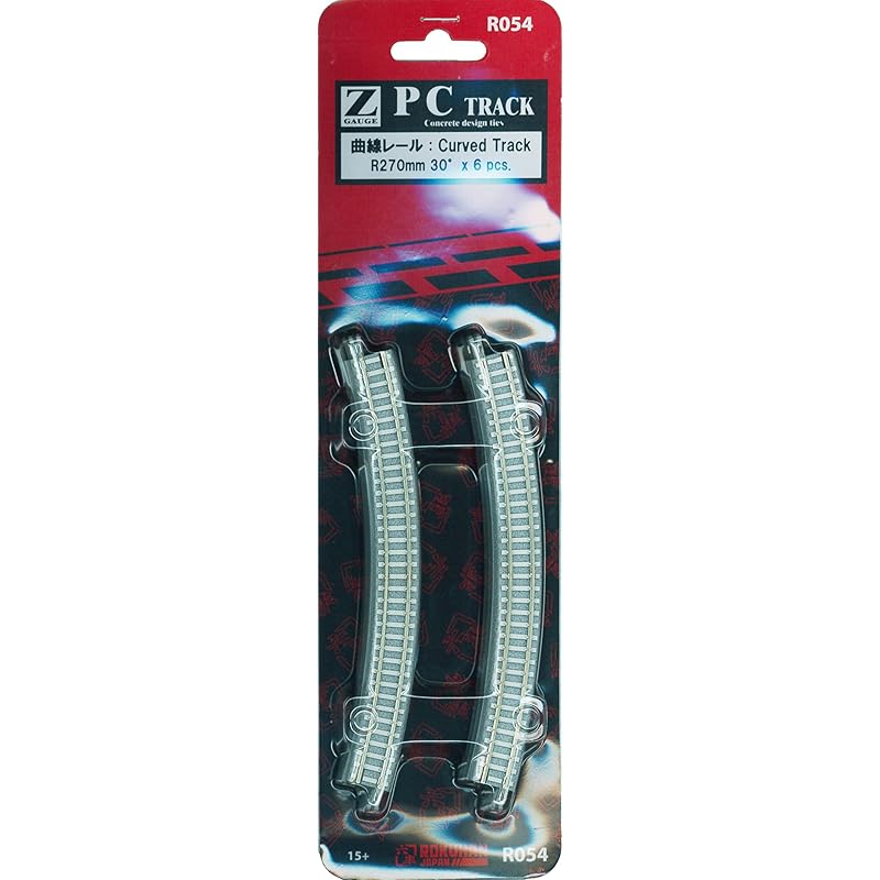

rokuhan Z gauge R054 PC track curved rail R270-30°6 pieces