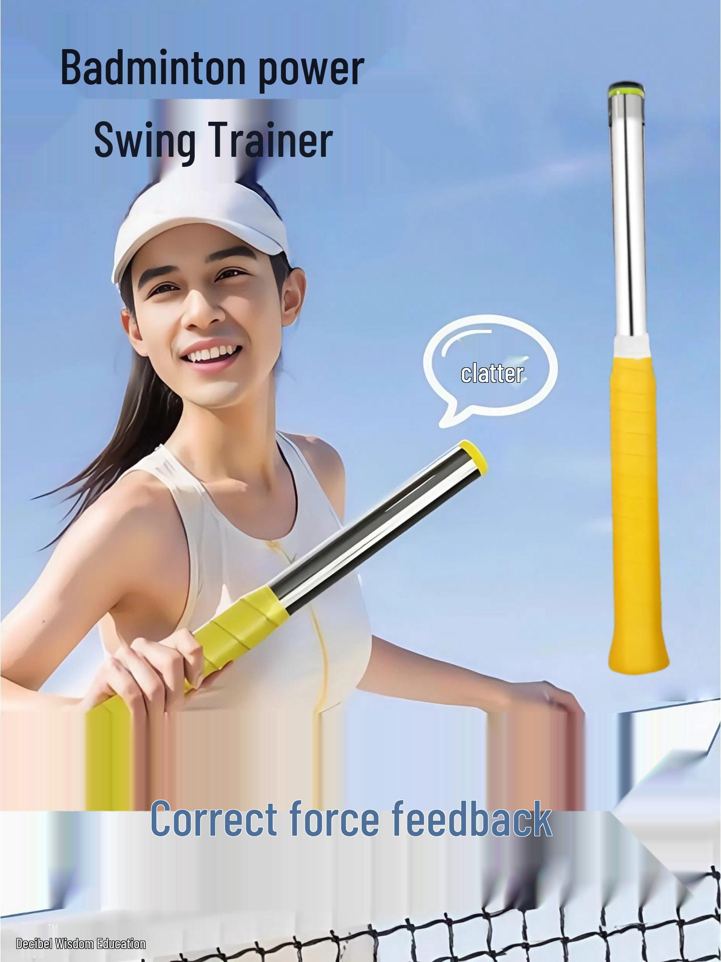 

Badminton Swing Practice Device: Whipping Action Corrector with Sound Feedback Advanced Progression
