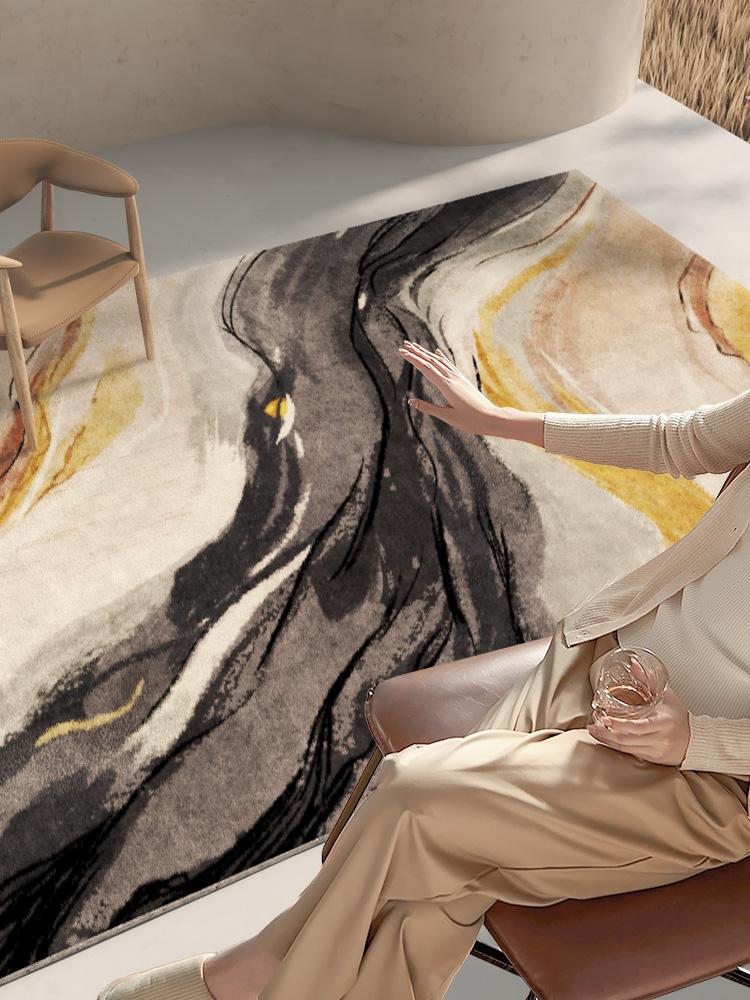 Carpet for living room and large bedroom decoration, anti-slip living room, washed carpet for home decoration