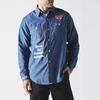 HUMAN MADE Shirts Unisex Blue Lapel Moderate Shirt HM22SH005