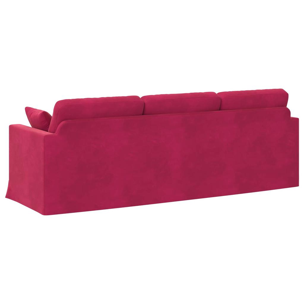 Sofa Burgundy 228 x 78 x 80 cm Velvet