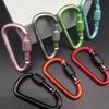 Safety Multicolor Aluminium Climbing Button Alloy Carabiner Camping Hiking Hook Buckle Keychain