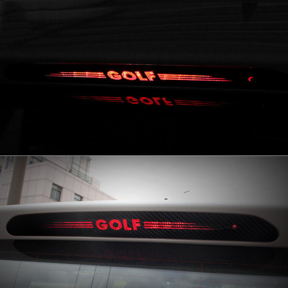 2026 New For VOLKSWAGEN VW Carbon Fiber Car High Brake Lights Lamp Sticker For Volkswagen GTI R-Line Polo T5 Golf Passat Scirocc