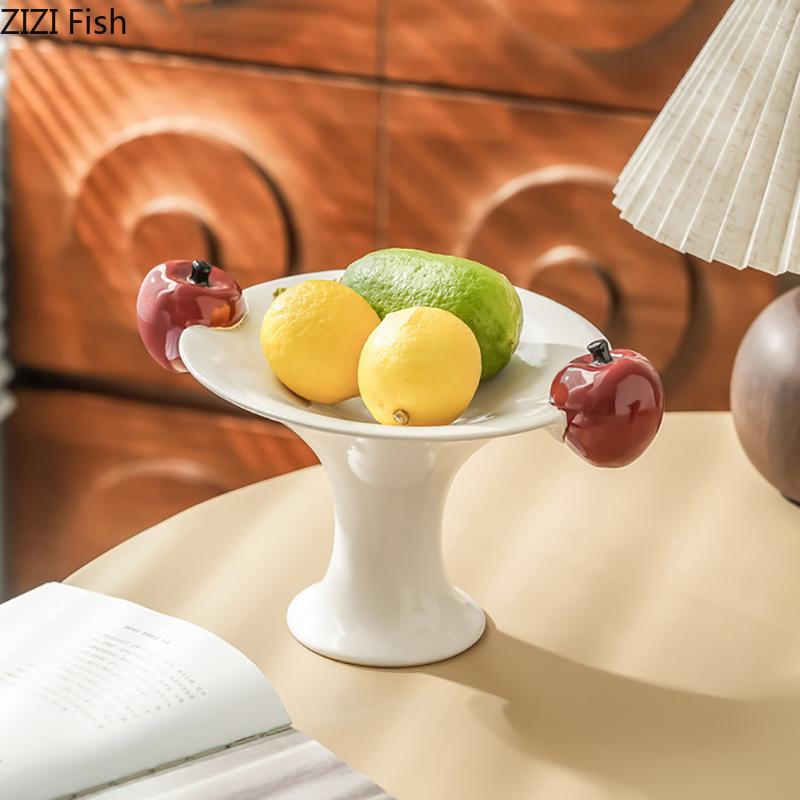 Apfel Dekorative Obstschale Keramik Aufbewahrungsschale Snacks und Nüsse Schale Schreibtisch Kleinteile Organizer Schale Schmuck Auslage Tabletts