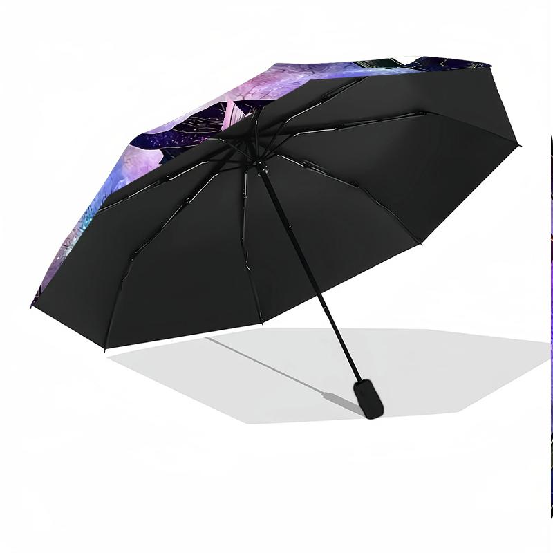 Witch Flying Through Starry Sky 8-Frame for Travel, camping, Casual Lightweight Portable Umbrella, Essential for every family Holidays Birthday Gift