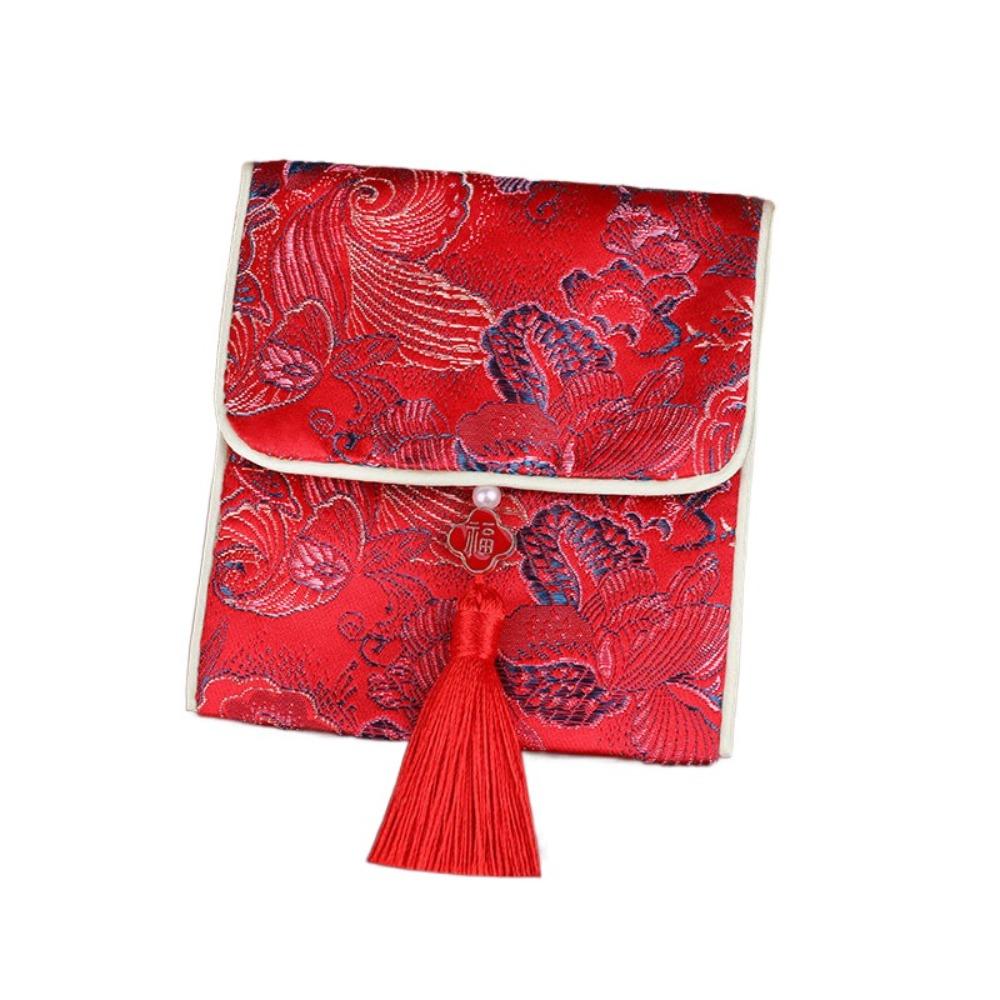Tassel Brocade Red Envelope Spring Festival New Year Money Bag Money Pocket  Wedding Birthday