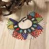 Ethnic Style Multilayer Beaded Choker Multicolor Mesh Bib Collar  Women Jewelry
