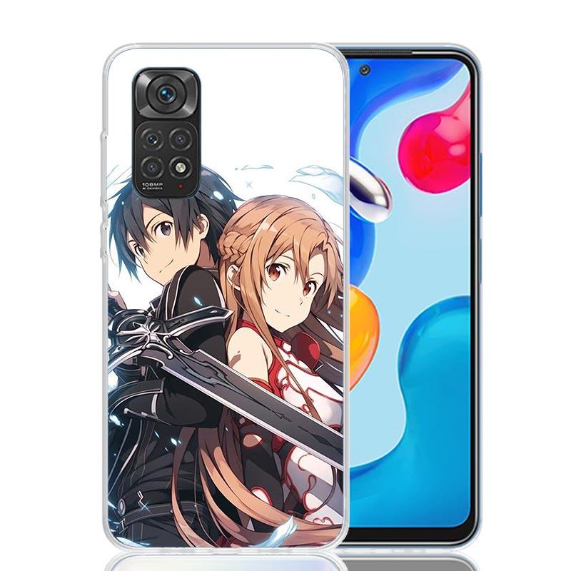 Anime Sword Art Online SAO Phone Case For Xiaomi Redmi Note 15 14 13 12S 12 Pro Plus 11S 11E 11 11T 10S 10 Art Soft Pattern Cove