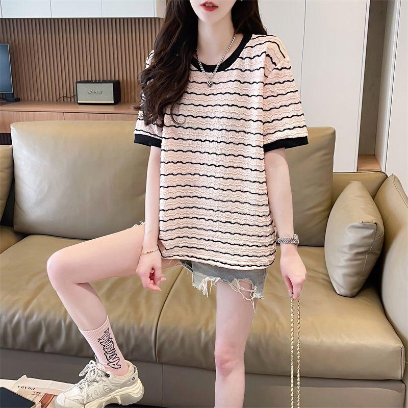 Loose Casual Versatile Short-sleeved T-shirt for Women Summer New Design Round Neck Top