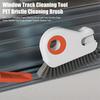 2Pcs 2-in-1 Window Track Cleaning Brush with Hard Bristles Ergonomic Handle Gap Brush Scraper Groove Cleaner Tool
