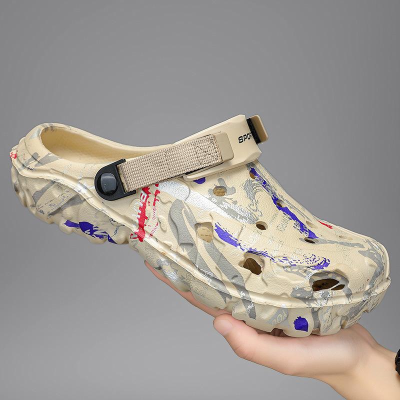 Summer Men Slippers Camouflage Platform Outdoor Clogs Shoe Women Beach Sandals Male Soft EVA Indoor Home Slides