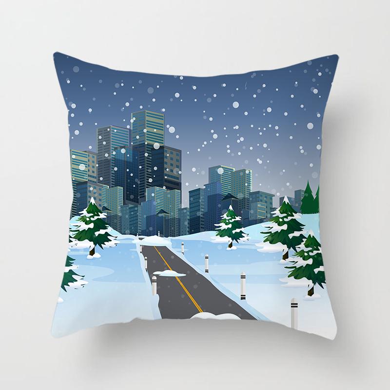 Christmas Home Pillow Covers Christmas Printed Bed Home Decor Cushion Covers Christmas Decor Pillow Covers