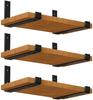 Suporturi pentru rafturi Pachet de 6 Rezistente Flotante 14cm L X 10cm H X 3.8cm l Metal Negru Rafturi Montate pe perete Fier Rustic J Suporturi pentru rafturi