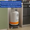 Portable Stainless Steel Gas Cylinder Storage Rack With Casters Kitchen Tray Support Rack