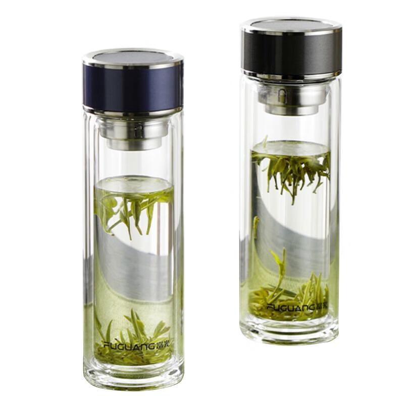 Fuguang Double-Layer Glass Tea Bottle with Infuser