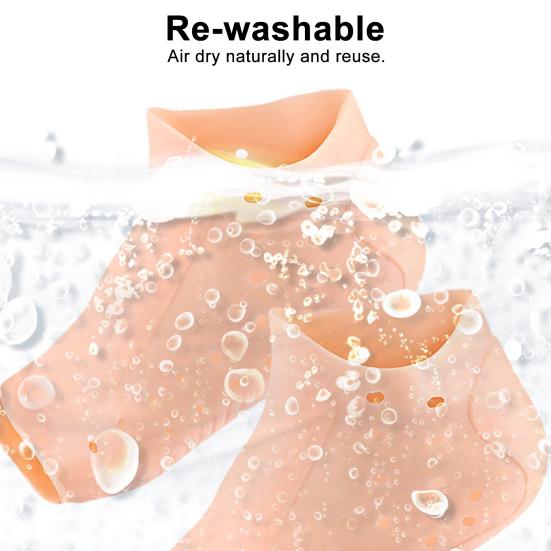 1 Pair Heel Protector Cover Plantar Fasciitis Blister Cracked Heels Spurs Pain Relief Non-slip Breathable Men Women Heel Guard Sleeve