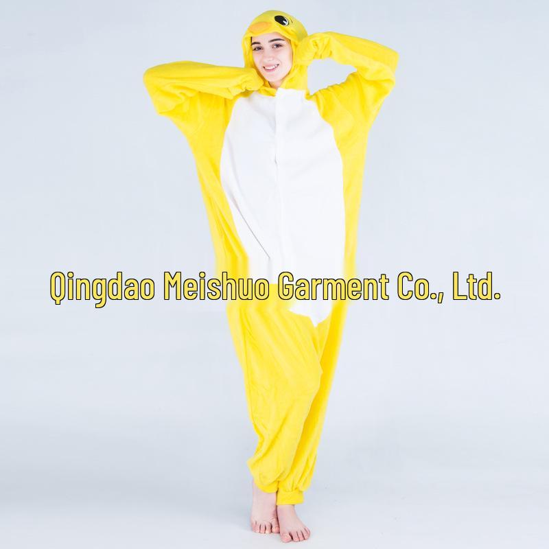 Růžové Modré Zvířecí Kreslené Fleecové Onesie Pyžamo pro Páry - Podzimní/Zimní Kolekce
