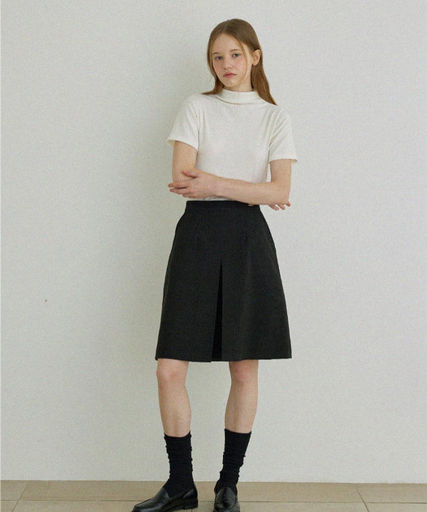 Aejeuipeu Fiore Midi Skirt (Charcoal)
