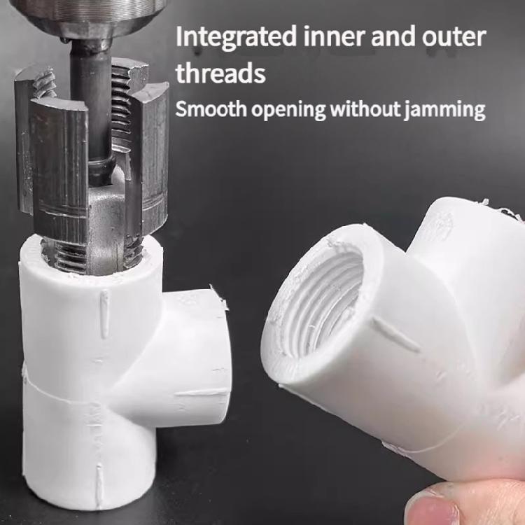 Electric Drill PVC Pipe Threader Kit PVC Thread Maker Tool for Electric Drill PVC Pipe Threader Internal Thread Opener