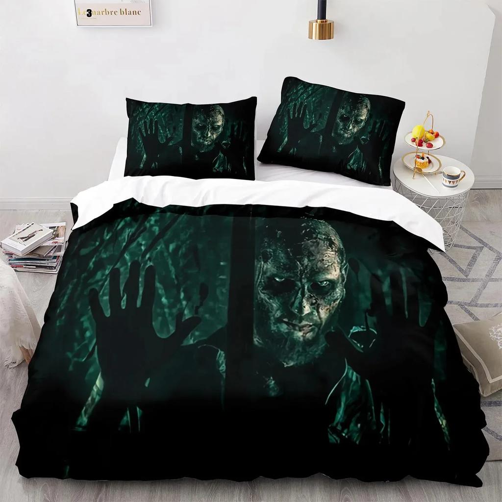 The Living Dead Bedding Set Single Twin Full Queen King Size Zombie Bed Set Aldult Kid Bedroom Duvetcover Sets 3D Anime 016