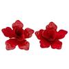 Popular Retro Pair Of Multi-Color Paint Exaggerated Large Flower Stud Earrings Suitable For Parties
