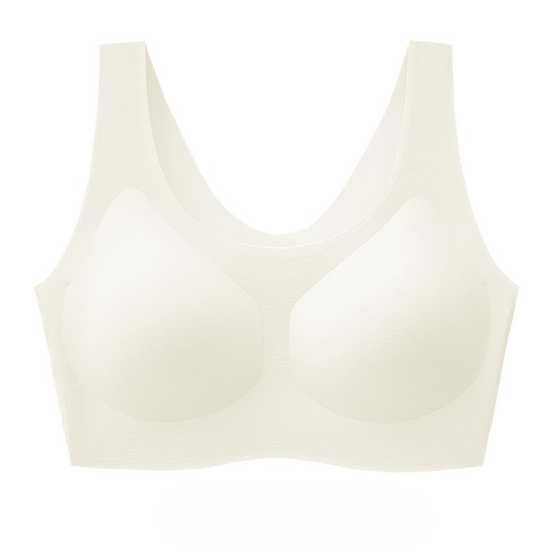 Fitness Sports Bra Summer Ultra Thin Ice Silk Traceless Bra Women's Breathable One Piece Tank Top Bra
