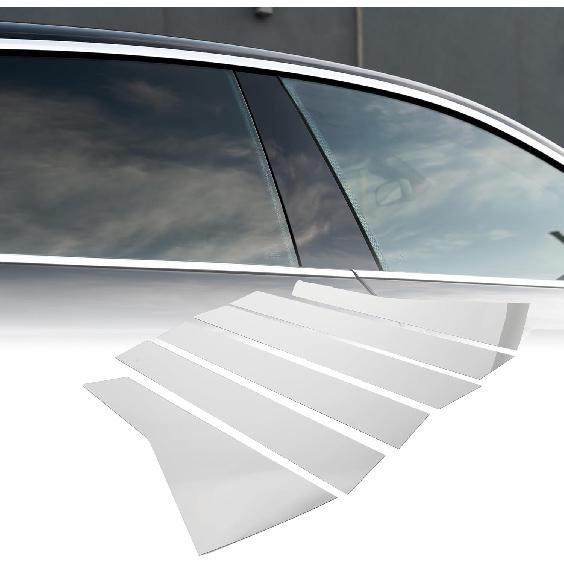 Door Pillar Window Trim - Car Front Rear Left Right Side Anti Scratch Sticker Pillar Posts Door Outer Cover - for Honda CR-V 2017-2022 Plastic Chrome