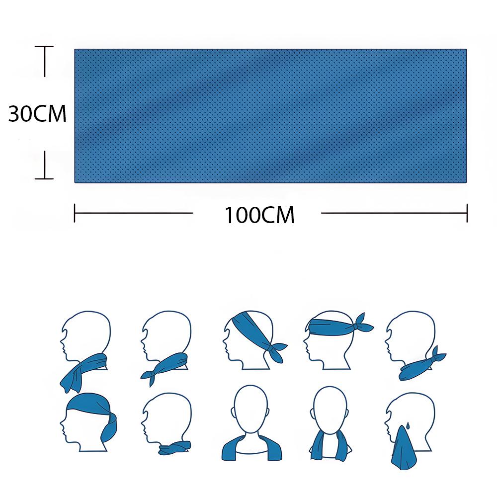 Instant Cooling Microfiber Towel Set - Quick-Dry Ice Sports Towel for Yoga Gym Camping, Breathable Outdoor Fitness & Travel