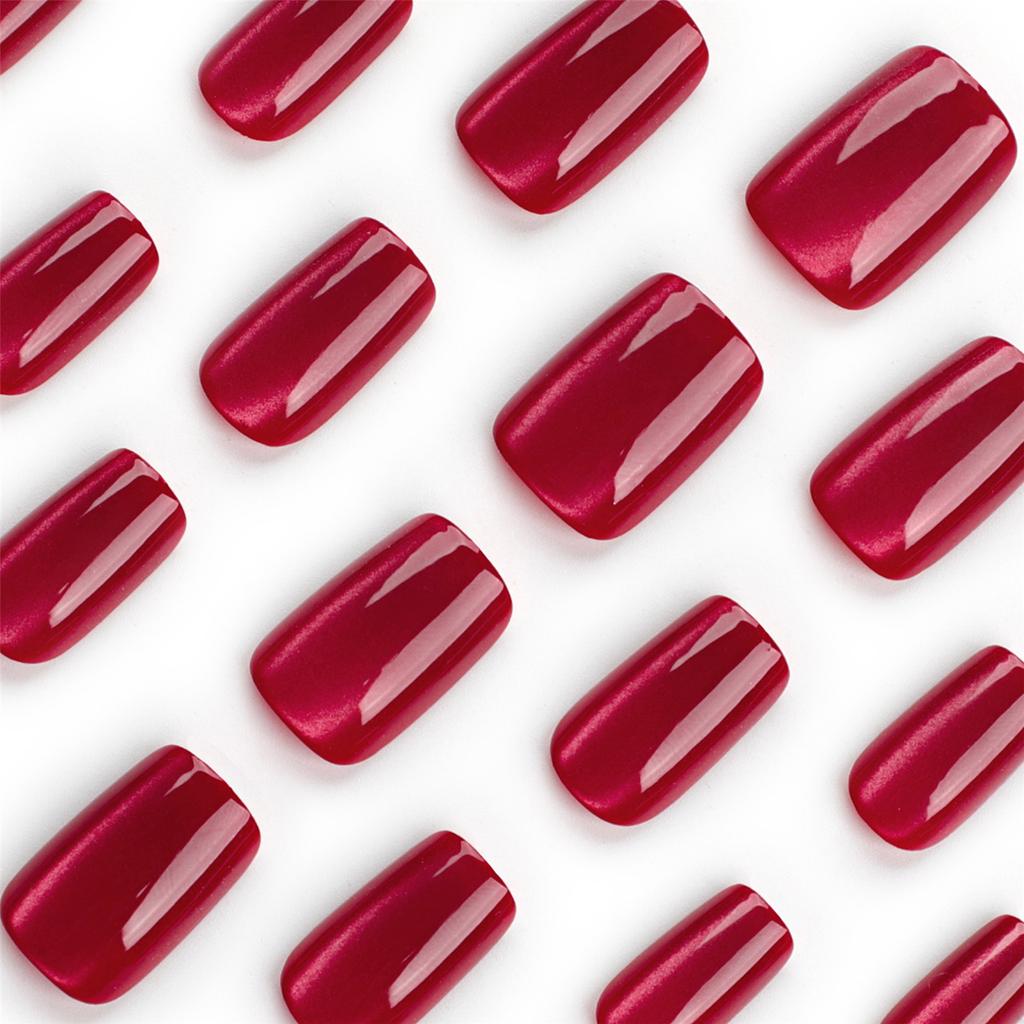 Medium Short False Nails Cat Eye Press On Nails Full Cover False Nails False Nails Tips Acrylic Nails Manicure Supplies