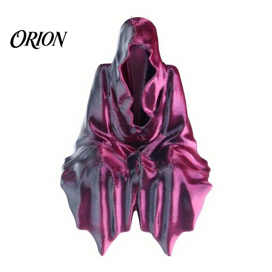 Gothic Style Collectibles 3D Printed Tabletop Figurine, Grim Reaper Sitting Statue, Unique Ornaments Spooky Sculpture for Garden or Bookshelf,