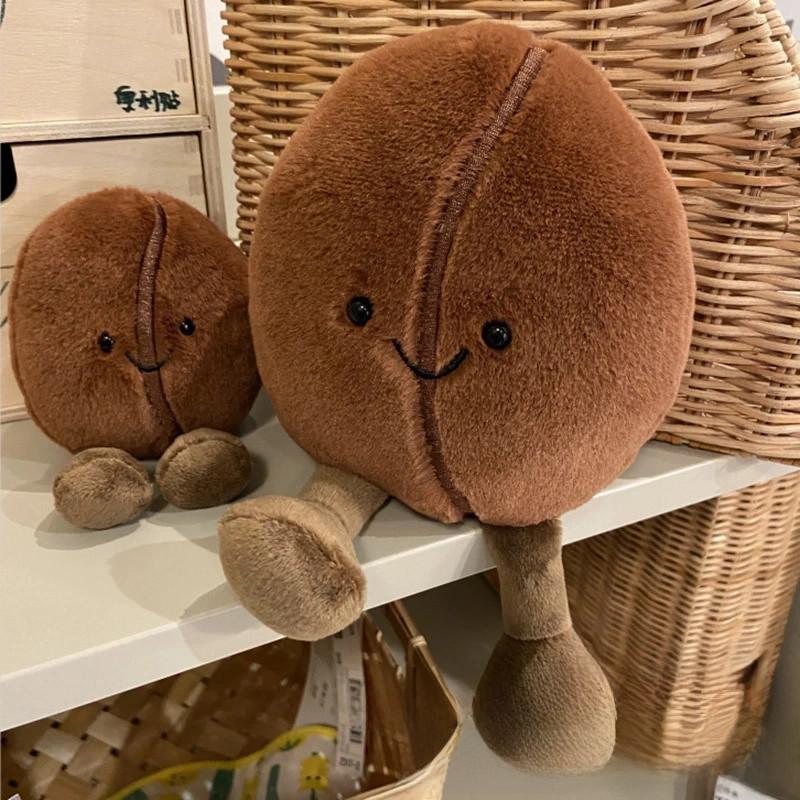 Braunes Jellycat Thema Kaffeebohne Plüschtier Kinder Stofftier Lächelnder Ausdruck Geschenk