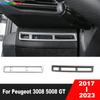 For Peugeot 5008 3008 GT 2017- Carbon Car Head Light Lamp Switch Button Panel Cover Trim Interior Accessories