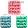 Seestern-Form Silikon-Schokoladenform 16 Fächer Eiswürfelform Kuchen-Dekorationsform Haushalt