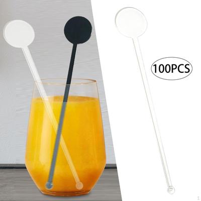100 Parça İçecek Swizzle Sticks İçecek Karıştırıcılar Karıştırma Tırmık Uzunluğu 7.07 inç Kahve
