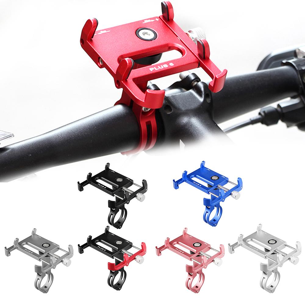 Bicycle Phone Holder 360 Degree Rotating Length Adjustable Aluminum Bike Handlebar Mount Cycle Clip on Phone Clamp