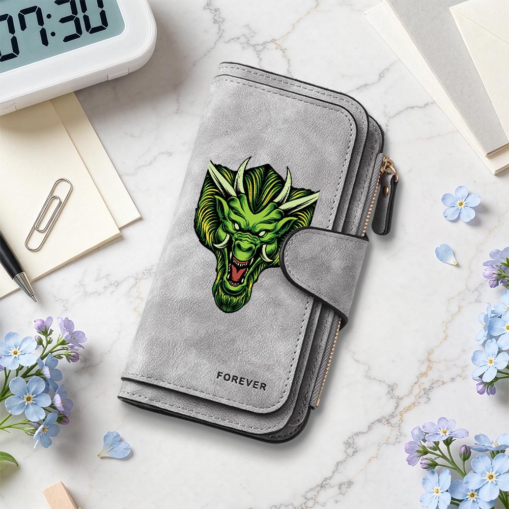 Stylish Dragon Pattern Long Wallet Portable Card Holder Casual Purse