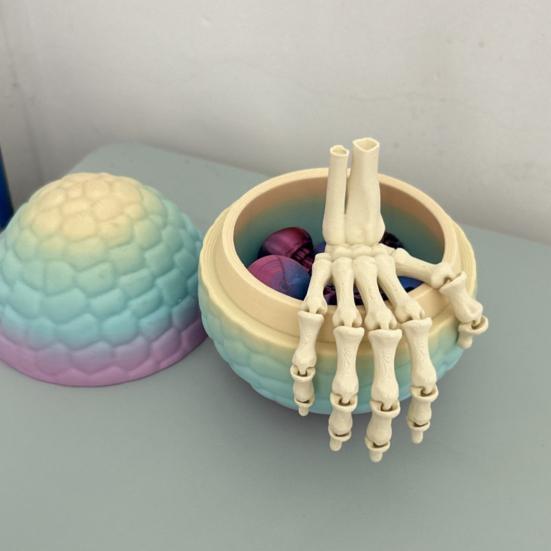 Halloween Skjeletthånd 3D-printet Plast Menneskehånd Beinmodell Skumle Halloween Triks Rekvisitter for Borddekking Festartikler Spøkelseshus Hjemmedekor