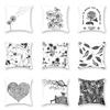 Simple Geometric Love Heart Luxury Printing Square Personalized Living Room Car Backrest Pillowcase